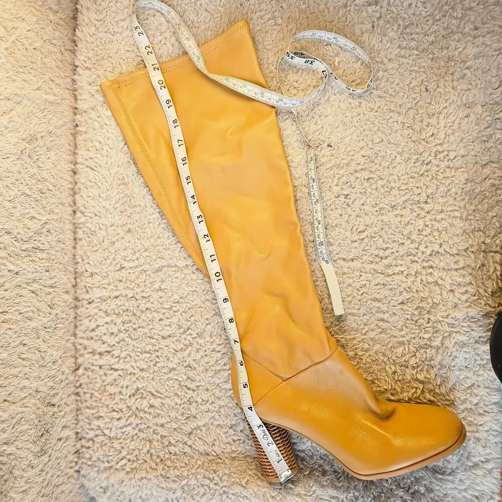 NEW Franco Sarto Women's Cindy Tall Wide Calf High‎ Shaft Boots 8.5 Camel Tan